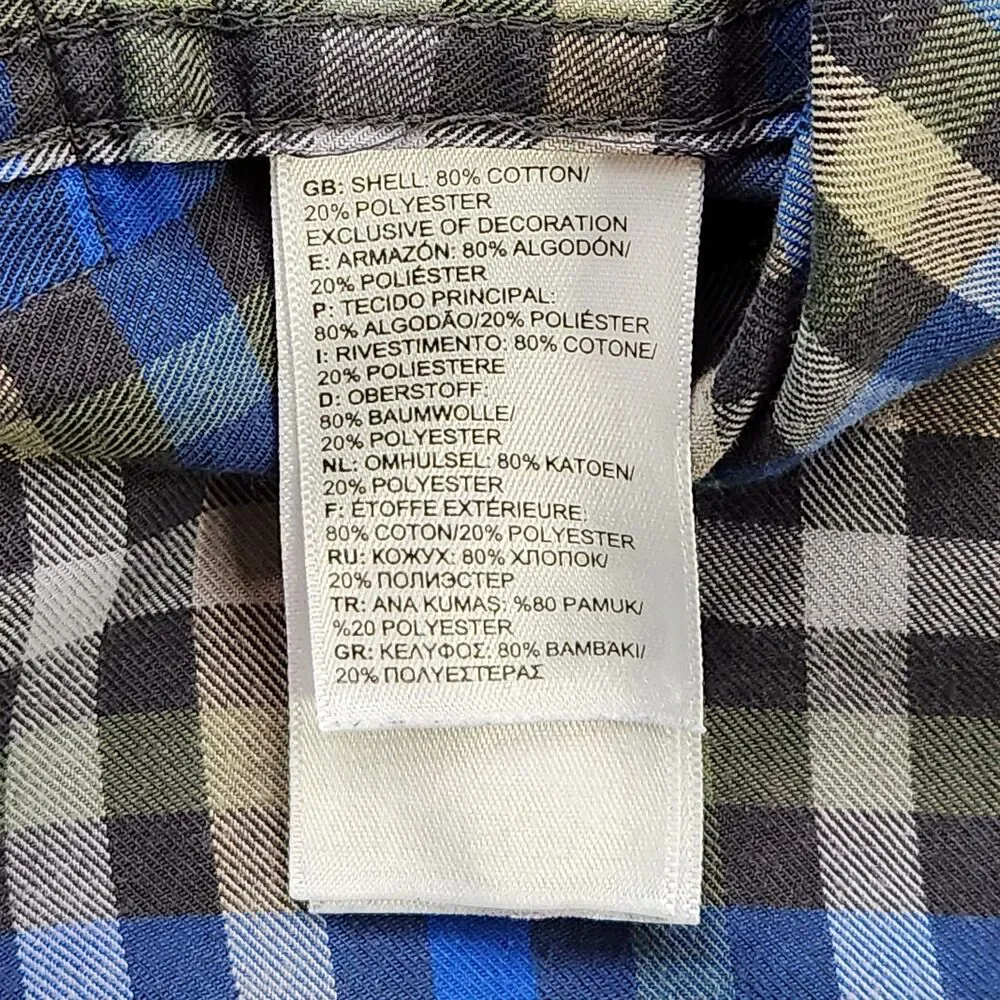 The North Face Button Up Shirt Mens 2XL Long Sleeve Check Outdoor Hiking Camping
